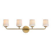 Durham 33" 4-Light Bath Vanity, Natural Aged Brass Finish - Bees Lighting