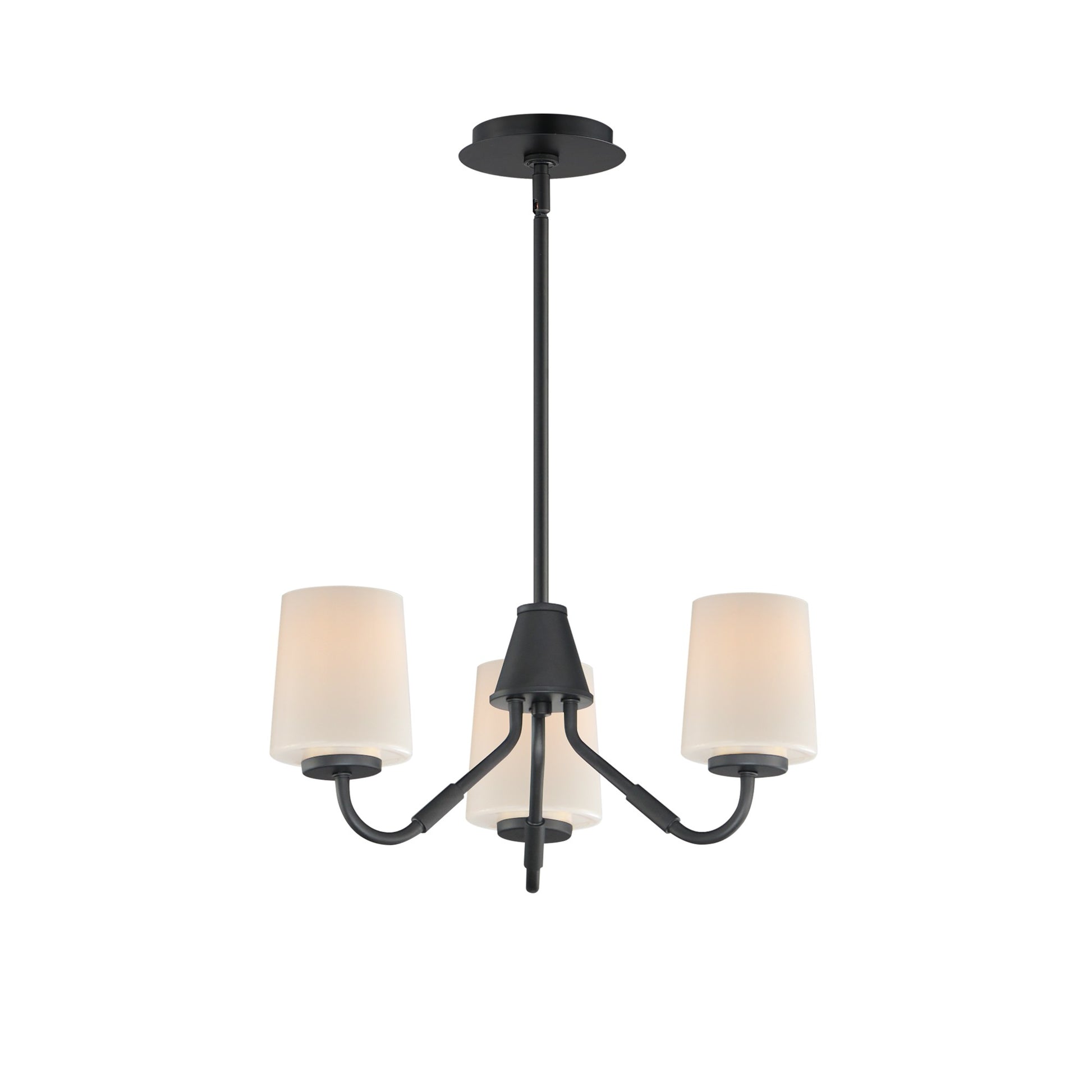 Durham 19" 3-Light Chandelier, Black Finish - Bees Lighting