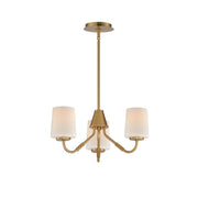 Durham 19" 3-Light Chandelier, Natural Aged Brass Finish - Bees Lighting