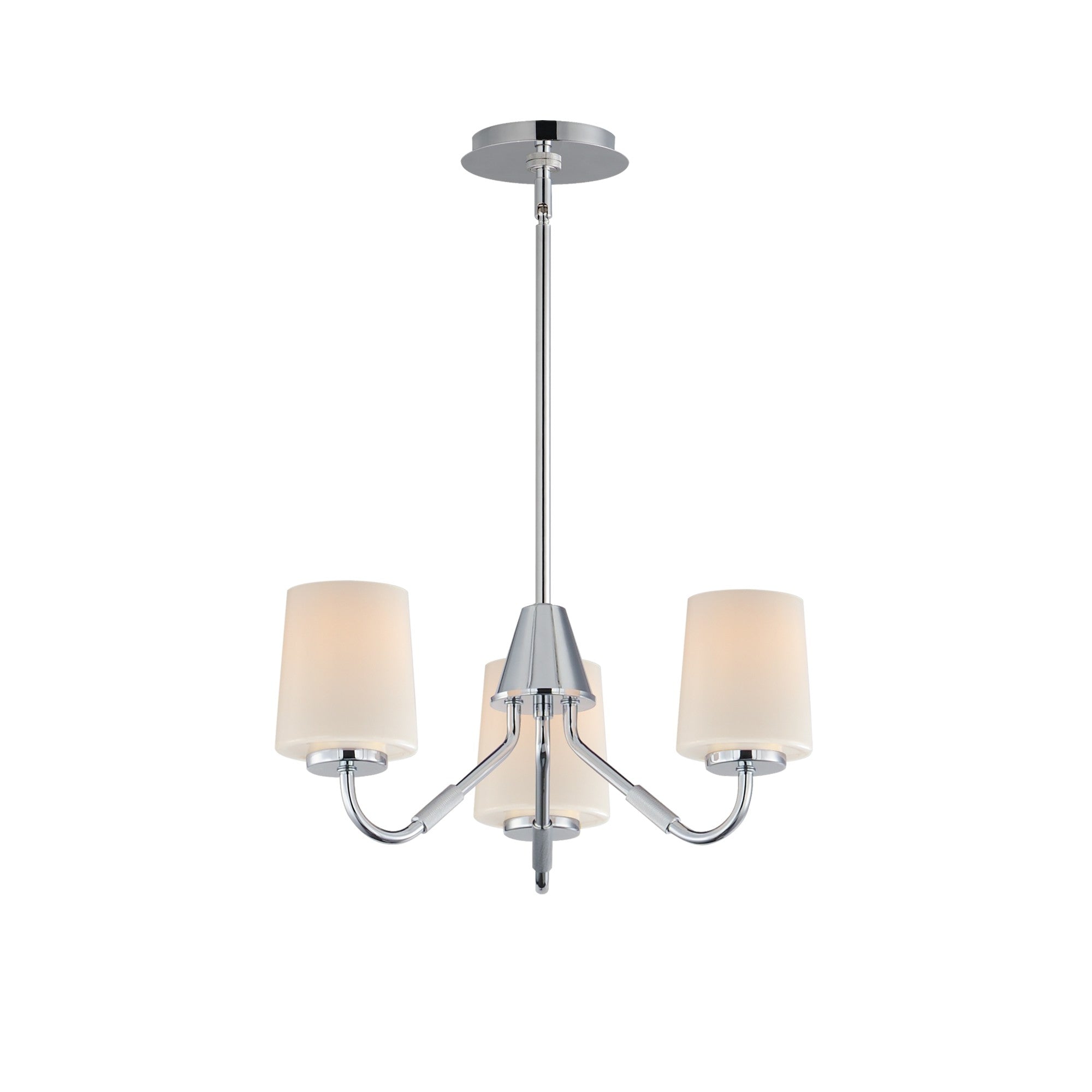 Durham 19" 3-Light Chandelier, Polished Chrome Finish