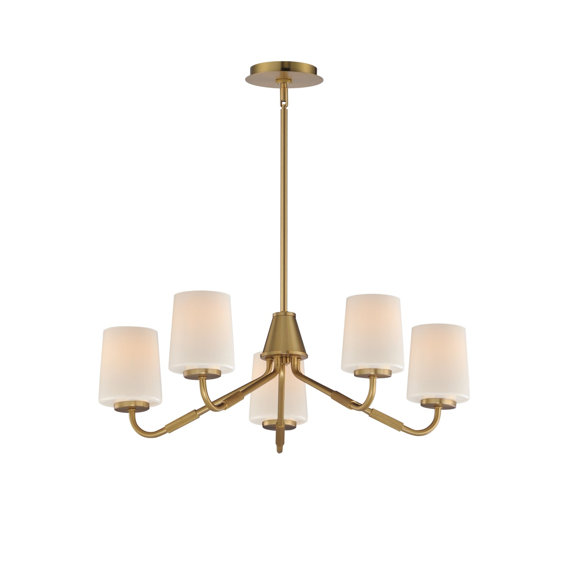 Durham 26" 5-Light Chandelier, Natural Aged Brass Finish - Bees Lighting