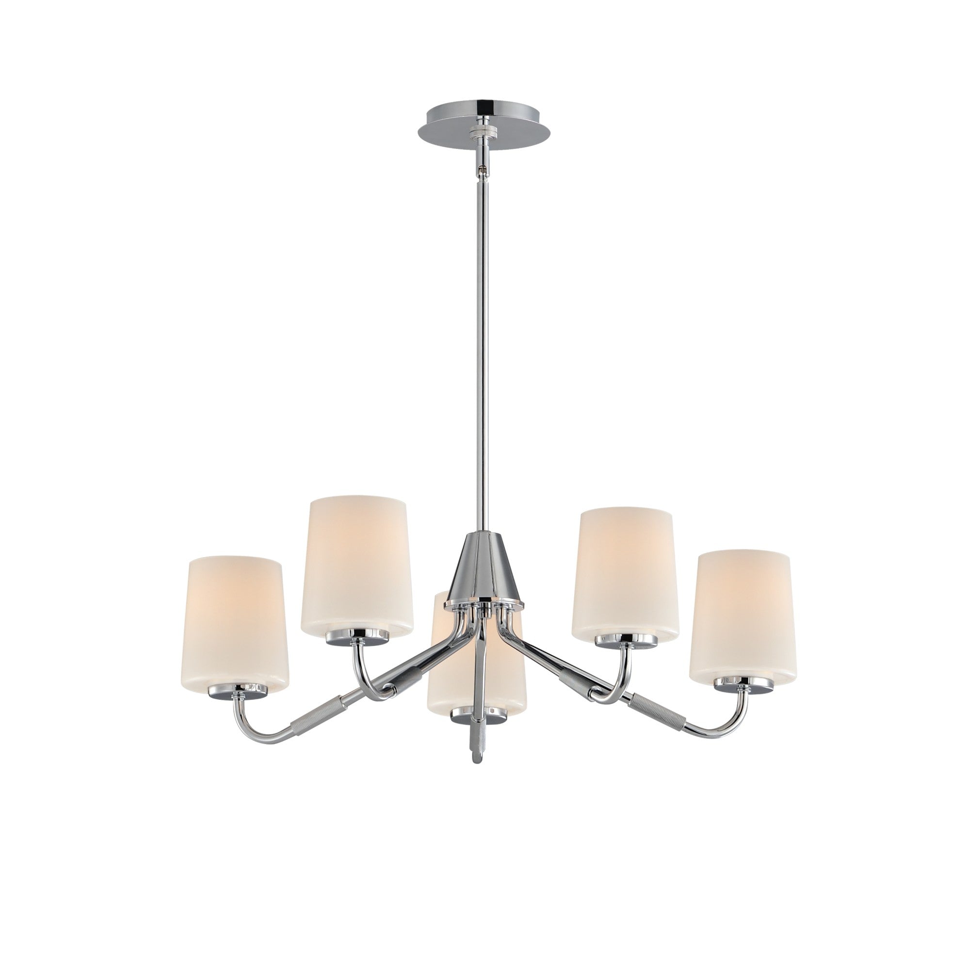 Durham 26" 5-Light Chandelier, Polished Chrome Finish