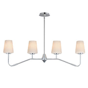 Durham 39" 4-Light Linear Chandelier, Polished Chrome Finish - Bees Lighting