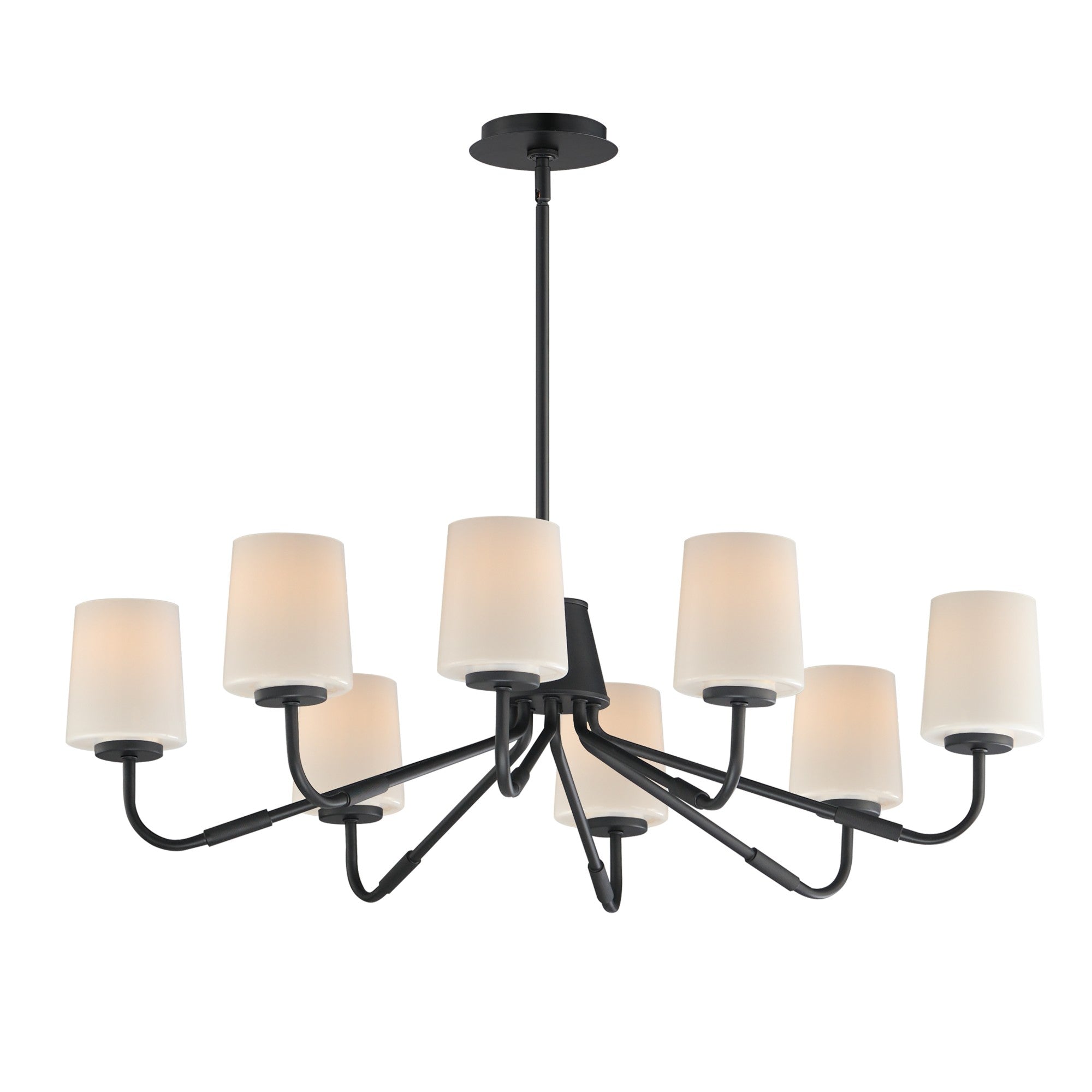 Durham 34" 8-Light Chandelier, Black Finish