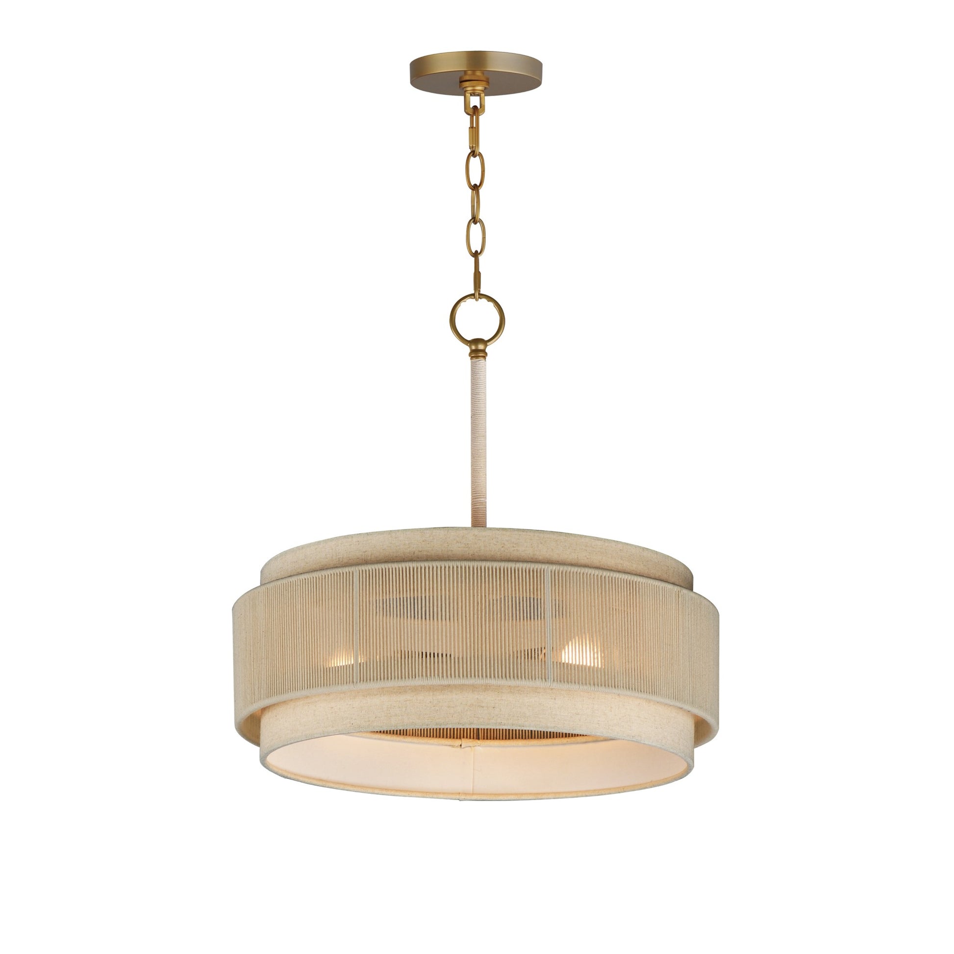 Seacliff 23" 3-Light Pendant, Natural Aged Brass Finish - Bees Lighting