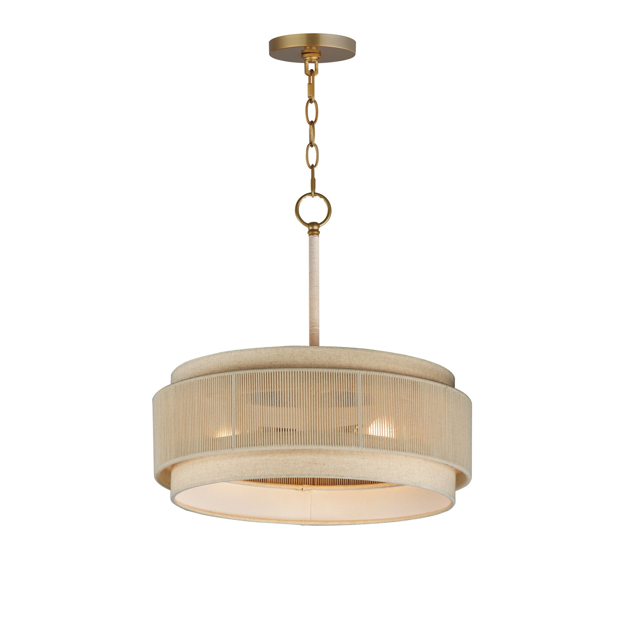 Seacliff 23" 3-Light Pendant, Natural Aged Brass Finish - Bees Lighting