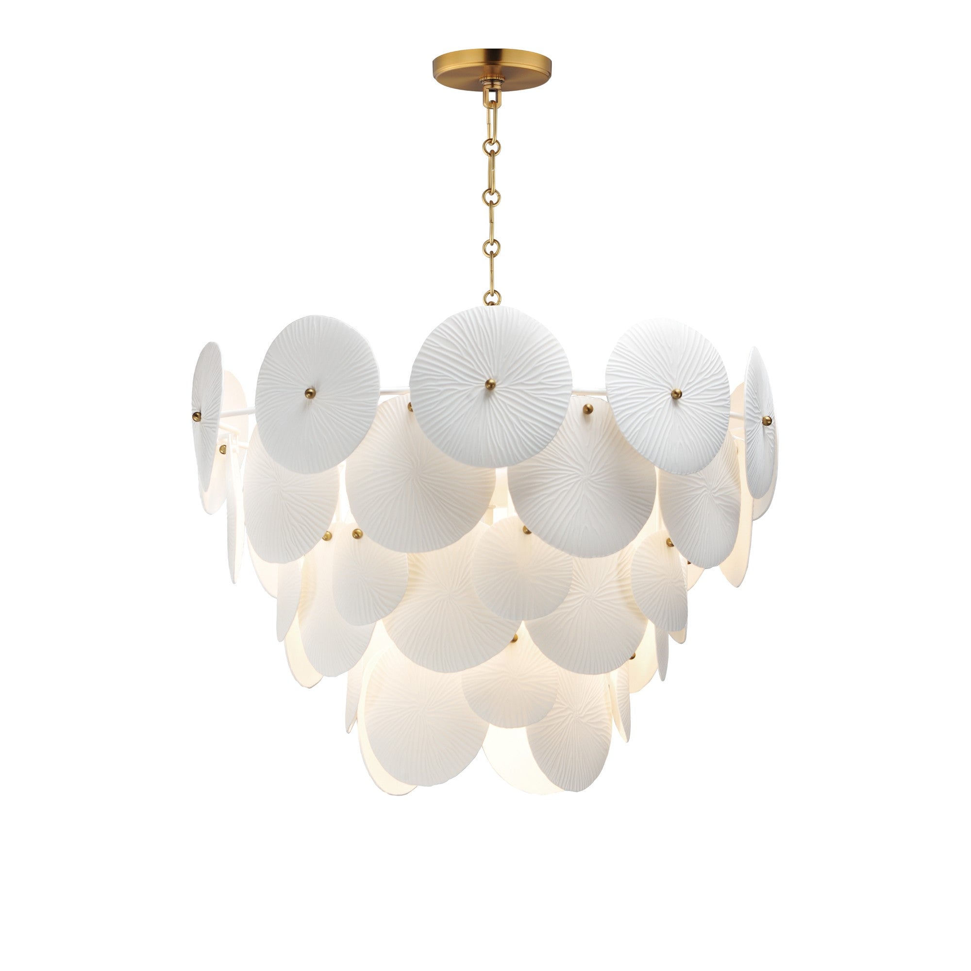 Isla 23" 5-Light Pendant, Natural Aged Brass Finish - Bees Lighting