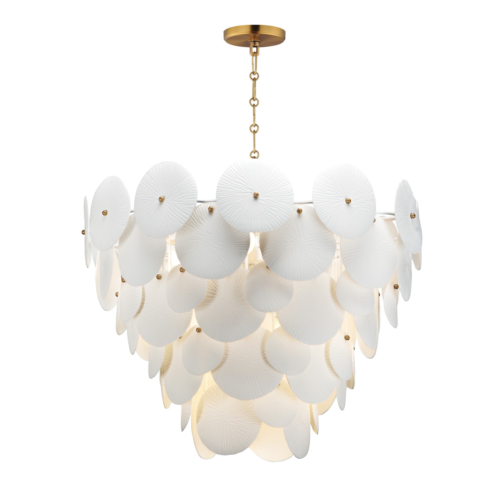 Isla 29" 8-Light Pendant, Natural Aged Brass Finish - Bees Lighting
