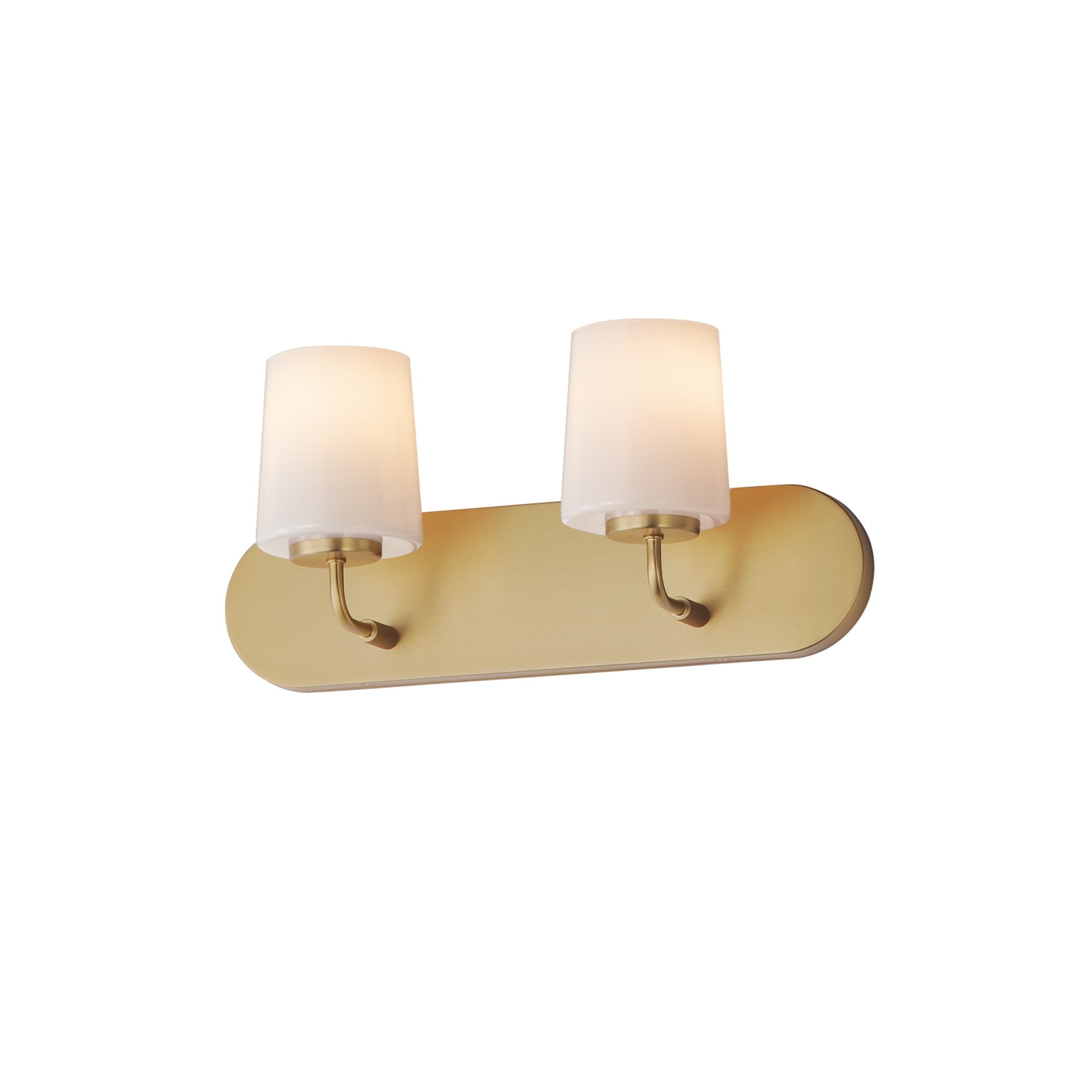 Durham 18" 2-Light Strip Bath Vanity, Natural Aged Brass Finish - Bees Lighting