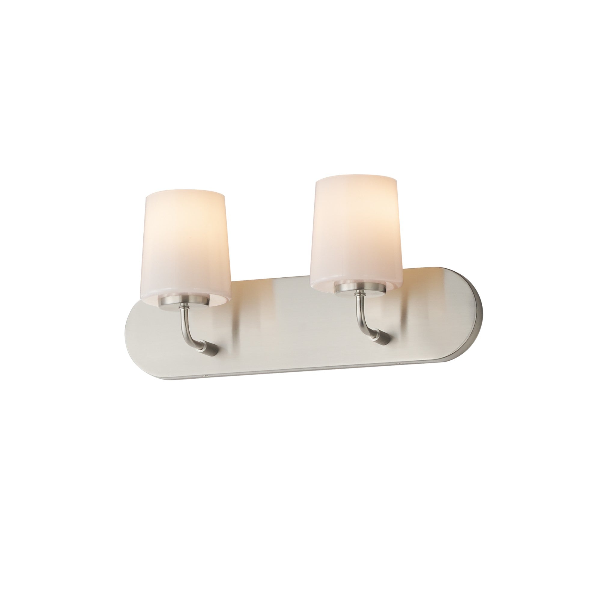 Durham 18" 2-Light Strip Bath Vanity, Satin Nickel Finish