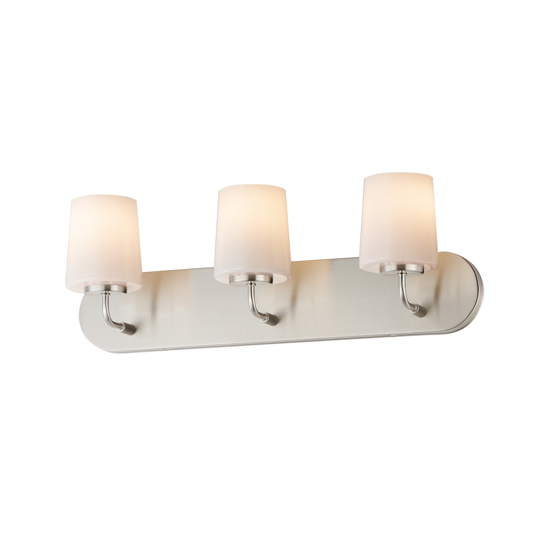 Durham 24" 3-Light Strip Bath Vanity, Satin Nickel Finish - Bees Lighting