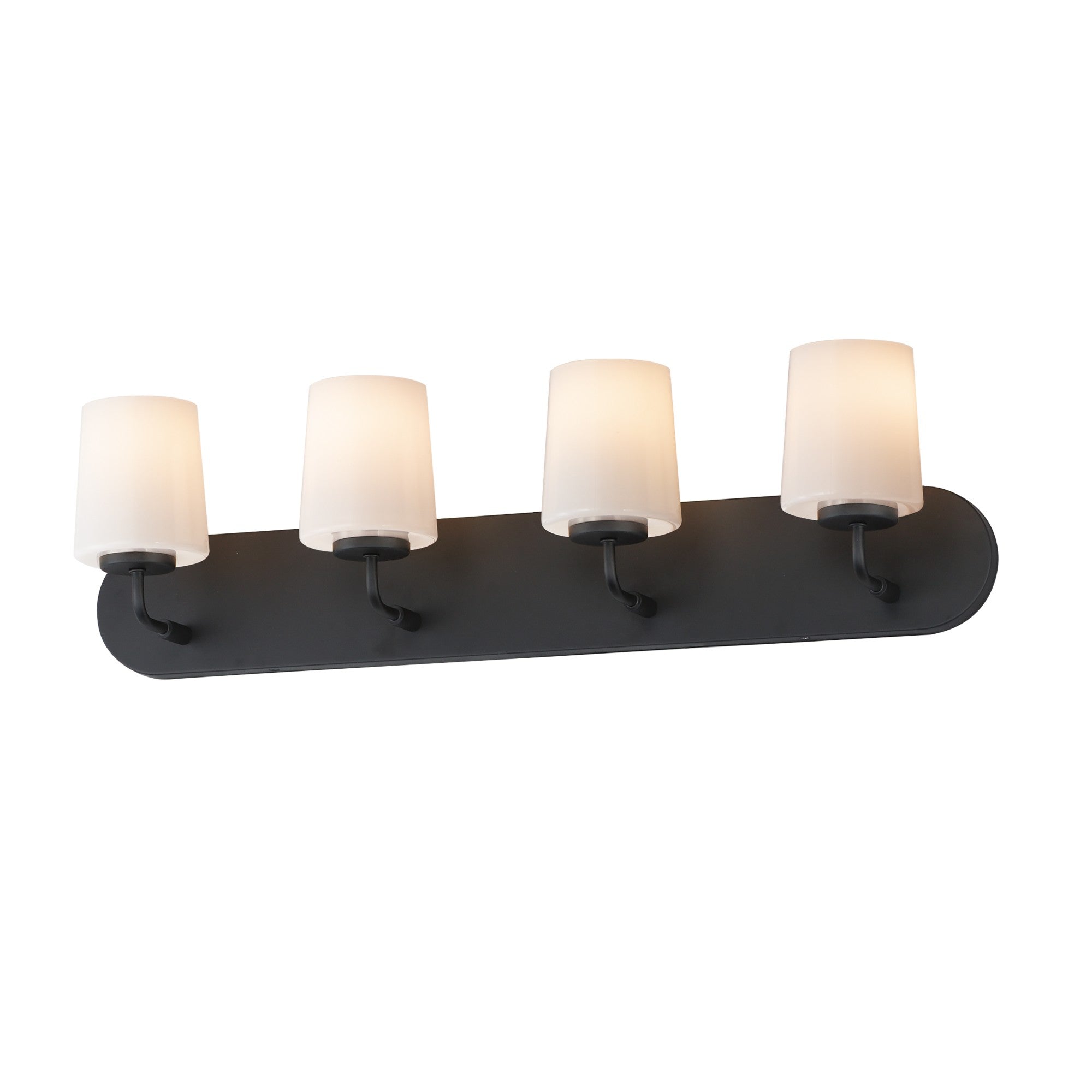 Durham 30" 4-Light Strip Bath Vanity, Black Finish