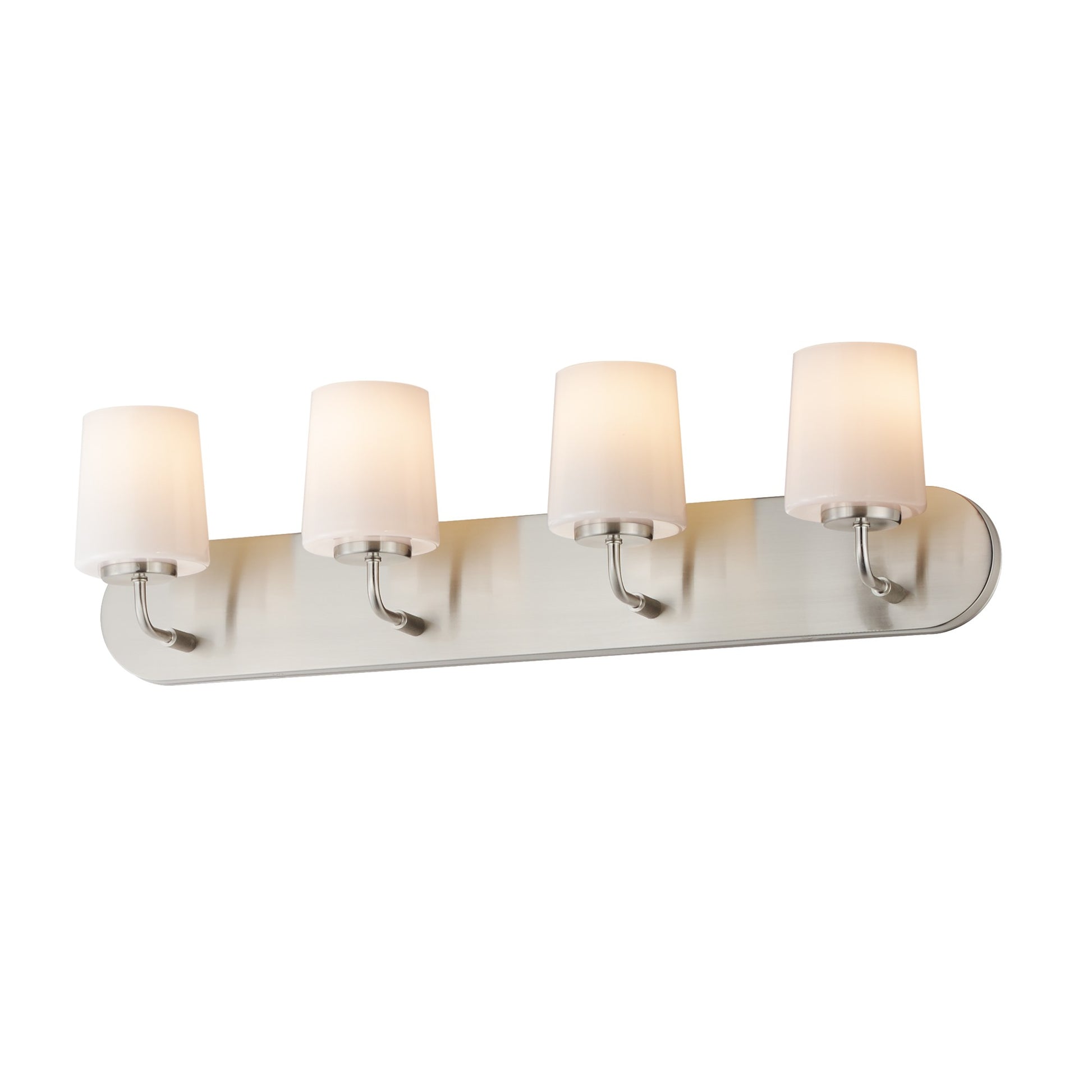 Durham 30" 4-Light Strip Bath Vanity, Satin Nickel Finish - Bees Lighting
