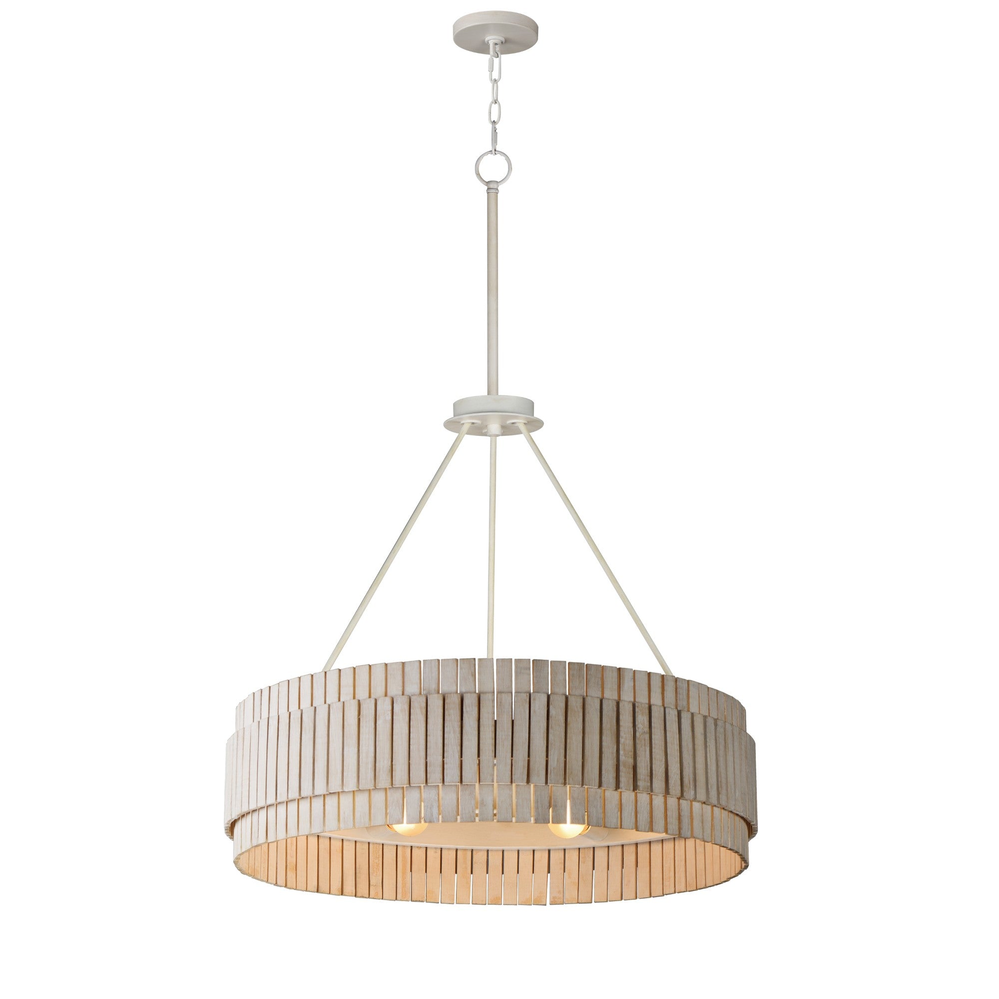 Satori 43" 6-Light Chandelier, Ecru Finish - Bees Lighting