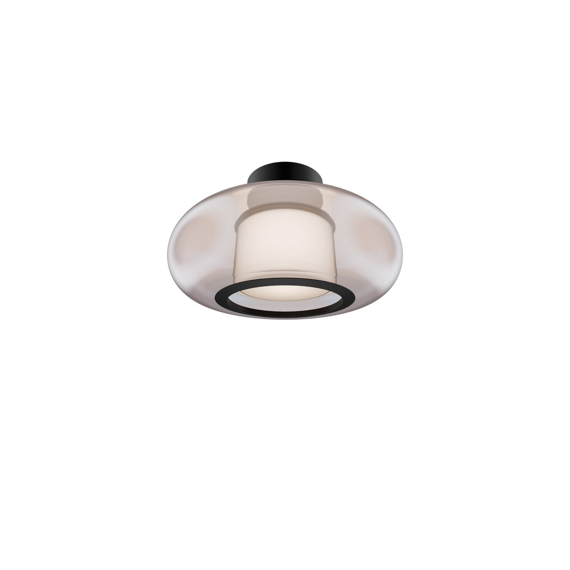 Doma 14" LED Flush Mount, 4CCT, Black Finish - Bees Lighting