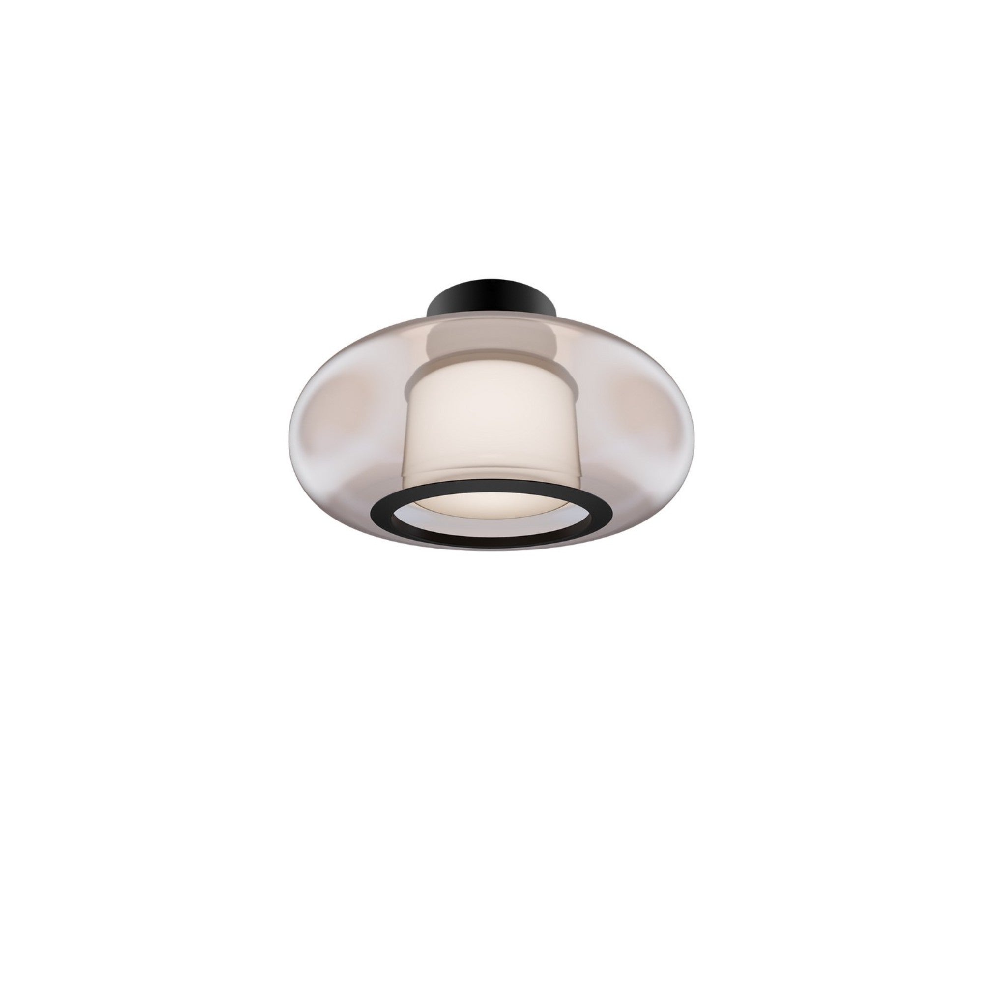 Doma 14" LED Flush Mount, 4CCT, Black Finish - Bees Lighting