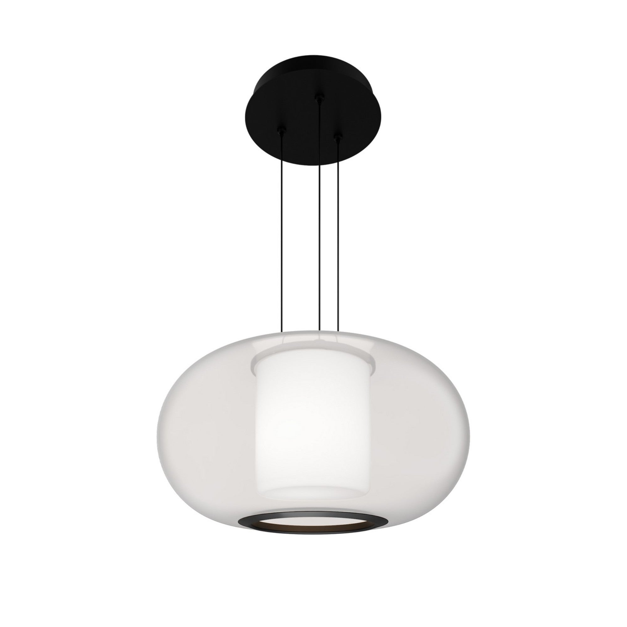 Doma 20" LED Pendant, 4CCT, Black Finish - Bees Lighting