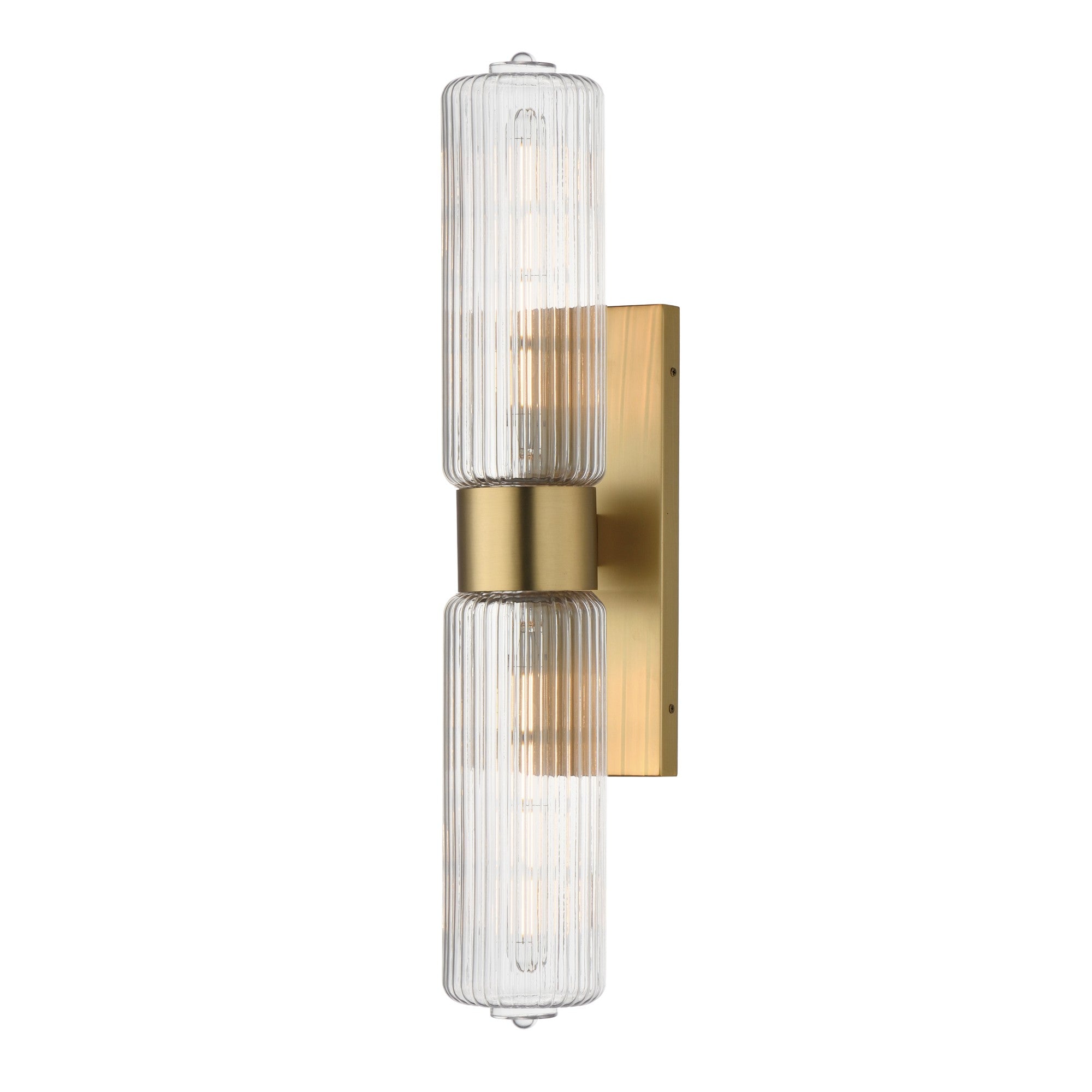 Kasbah 28" 2-Light Wall Sconce, Satin Brass Finish - Bees Lighting