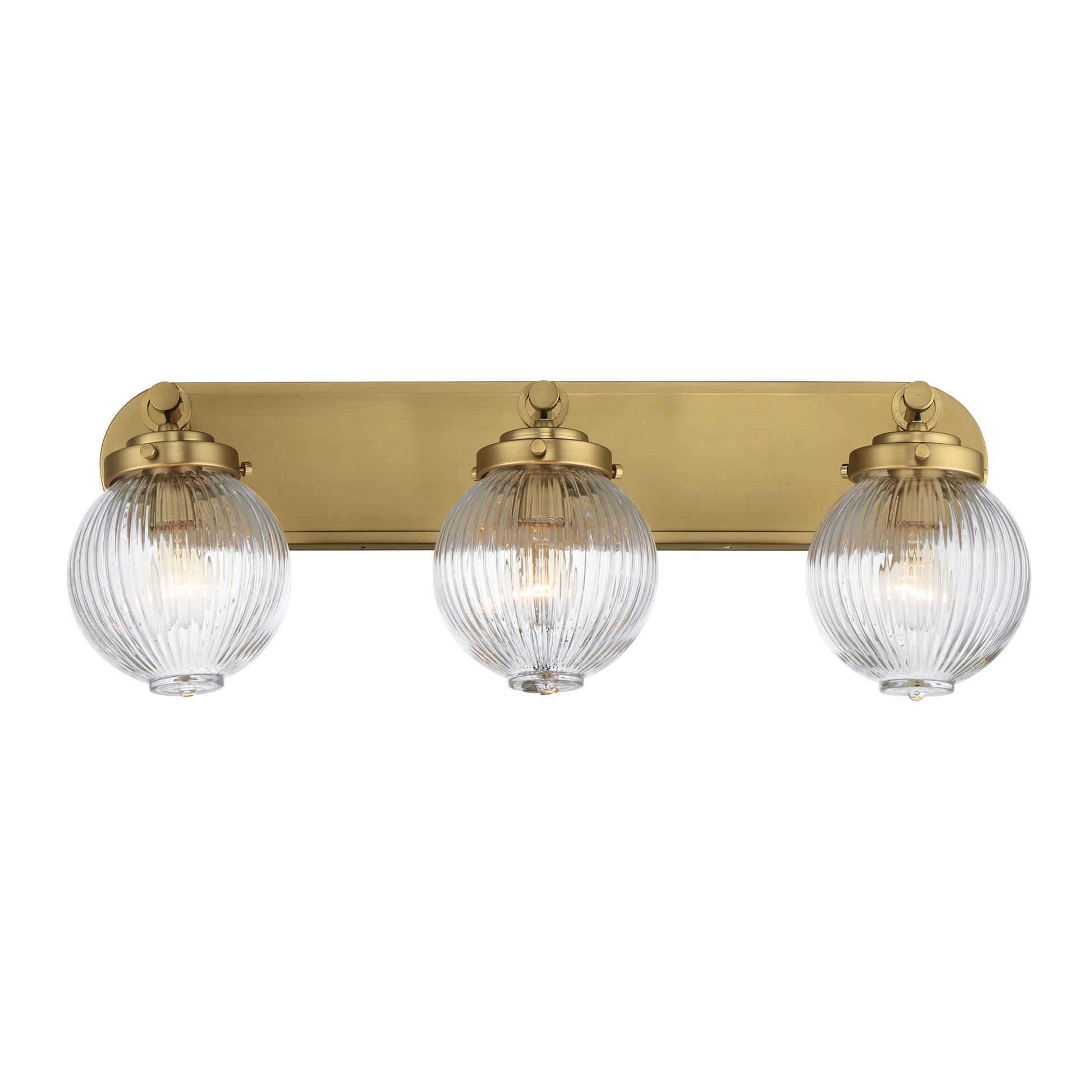 Kasbah 26" 3-Light Bath Vanity, Satin Brass Finish - Bees Lighting
