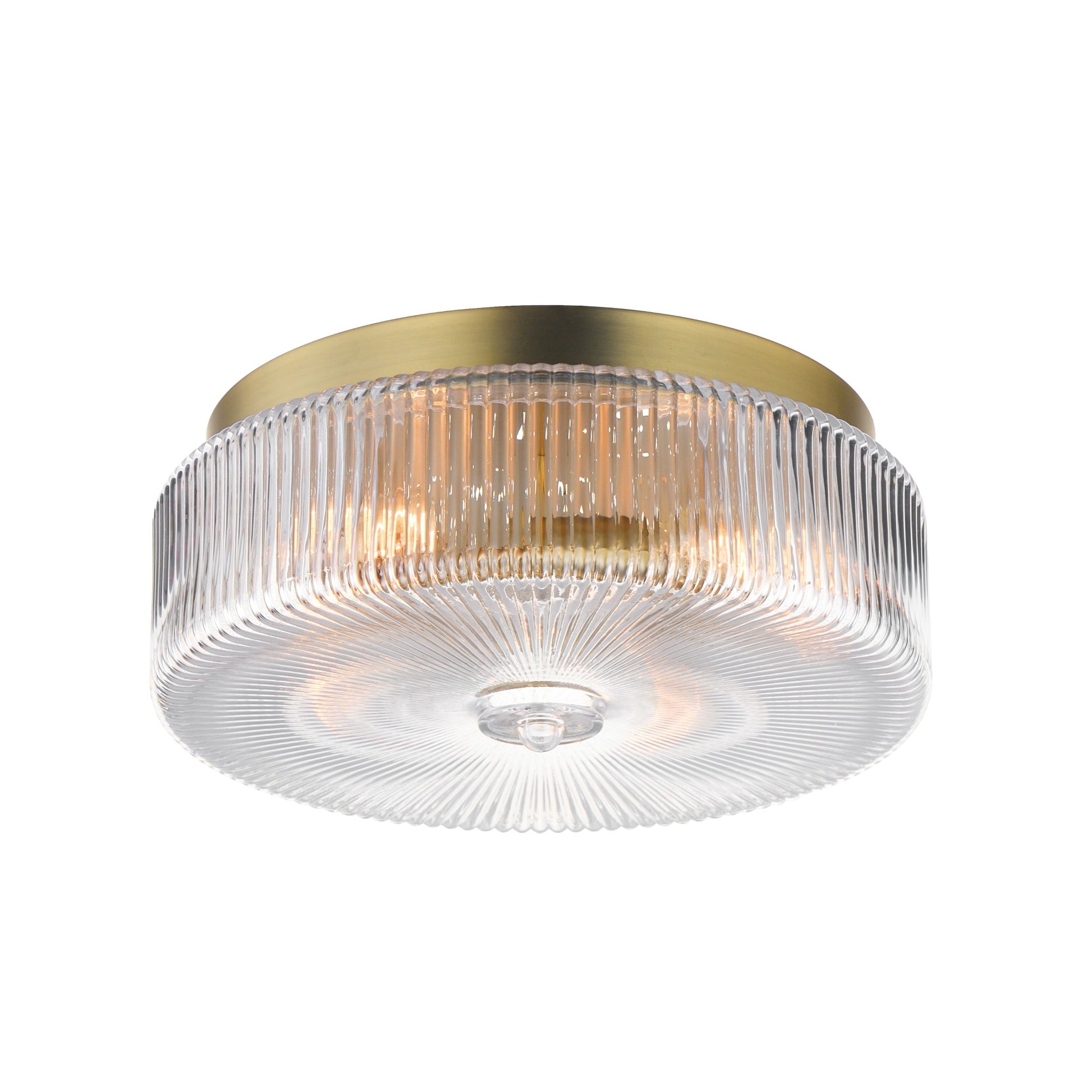 Kasbah 16" 4-Light Flush Mount, Satin Brass Finish - Bees Lighting