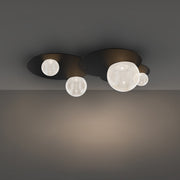 Out Of This World 27" LED Flush Mount, Black Finish - Bees Lighting