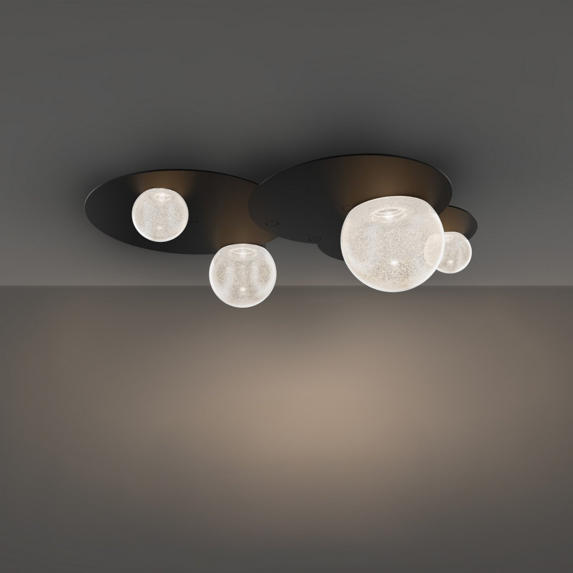 Out Of This World 27" LED Flush Mount, Black Finish - Bees Lighting