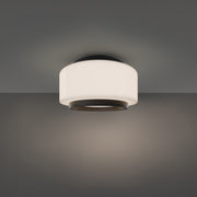 Preston 8" LED Flush Mount, 3500K, Black Finish - Bees Lighting