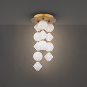 Pearla 23" LED Flush Mount, Aged Brass Finish - Bees Lighting