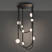 Tableau 51" LED Flush Mount, 4000K, Black Finish - Bees Lighting