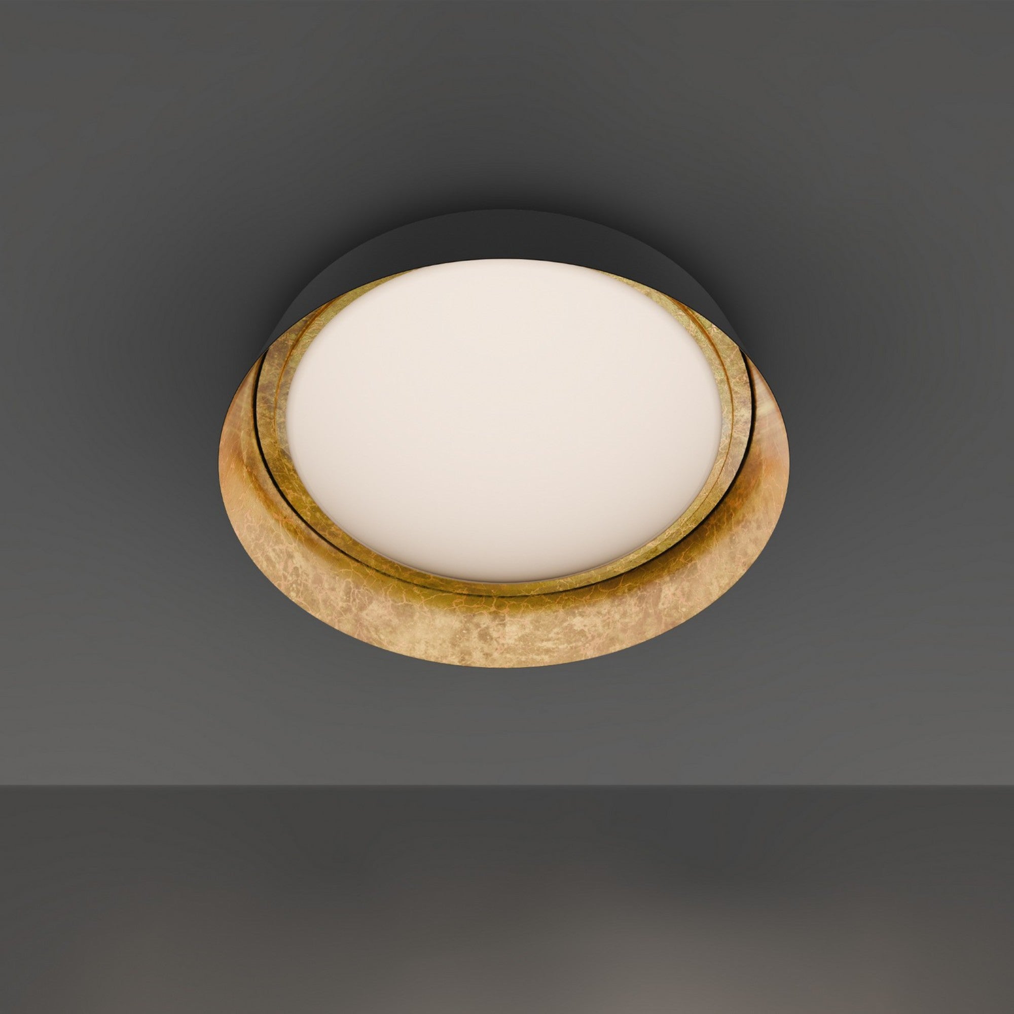 Gilt 22" LED Flush Mount, Gold Finish - Bees Lighting