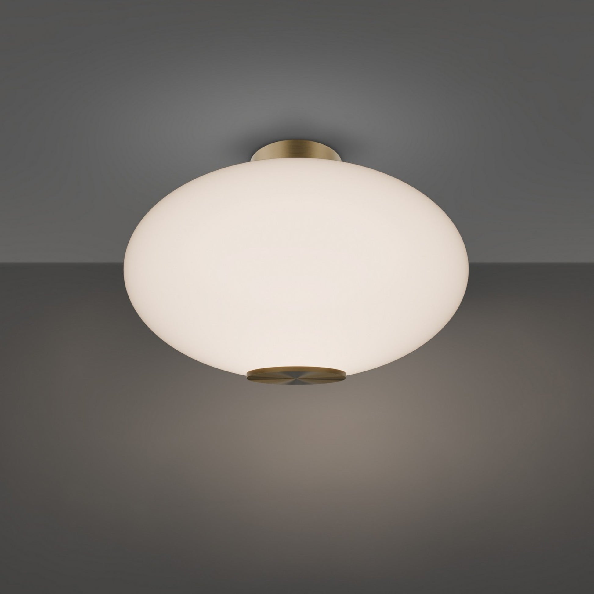 Illusion 22" LED Flush Mount, 3500K, Aged Brass Finish - Bees Lighting