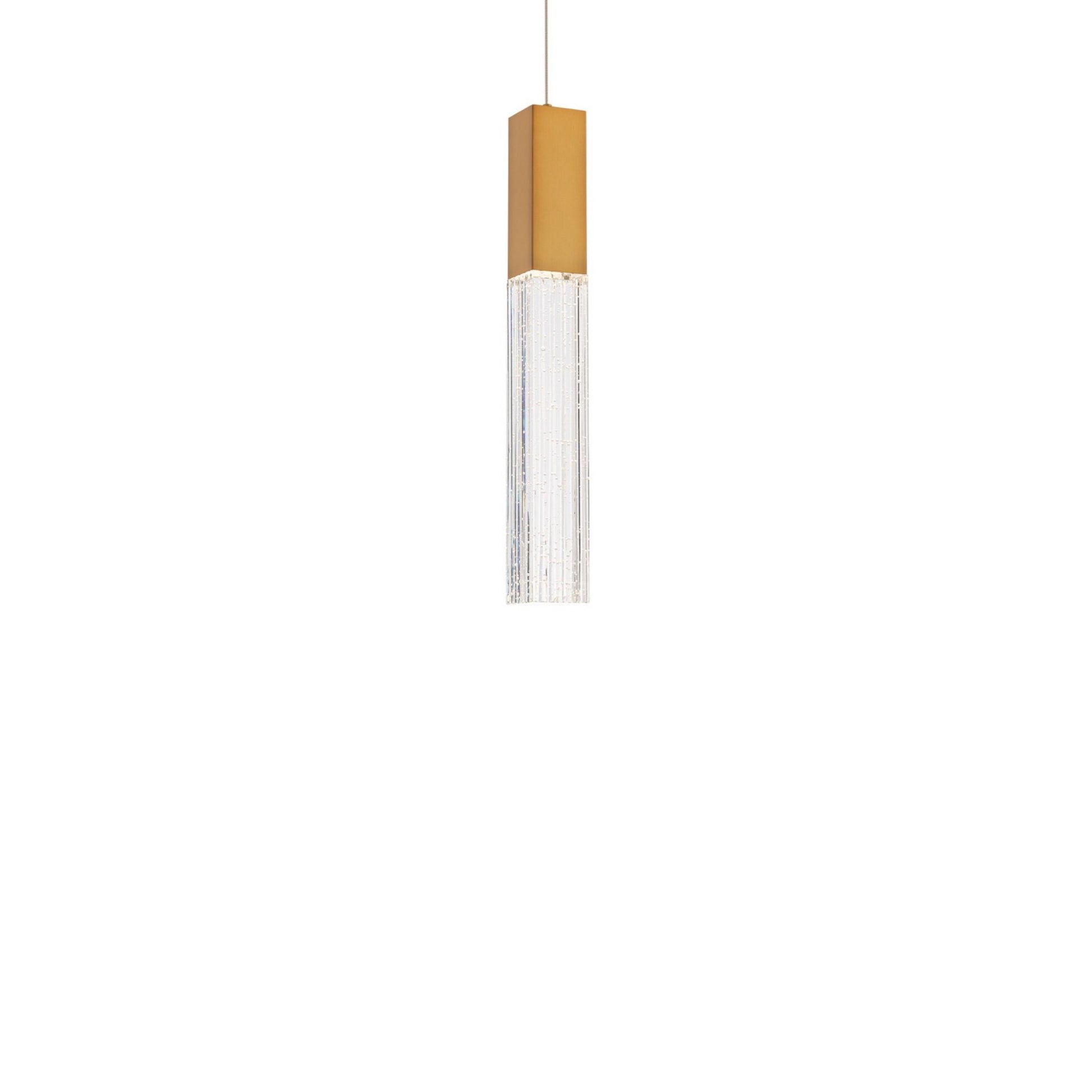 Cinema 16" LED Mini Pendant, Aged Brass Finish - Bees Lighting