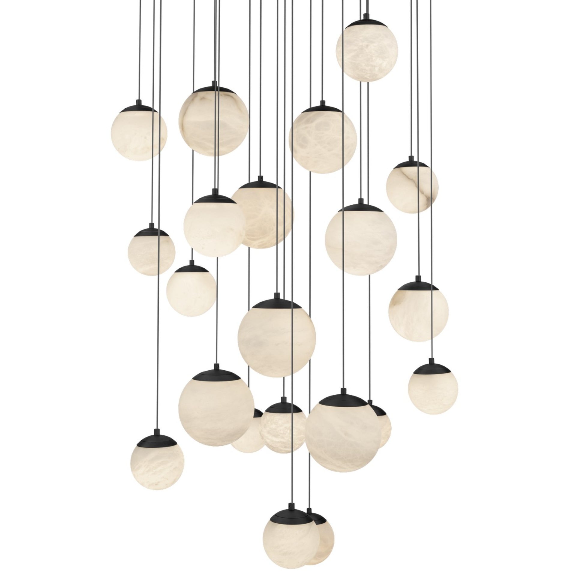 Pisces 26" 21-Light LED Pendant, Black Finish - Bees Lighting