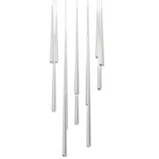 Cascade 20" 13-Light LED Pendant, Polished Nickel Finish, Crystal Cap - Bees Lighting