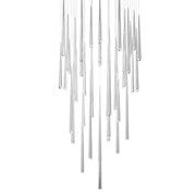 Cascade 36" 41-Light LED Pendant, Polished Nickel Finish, Crystal Cap - Bees Lighting