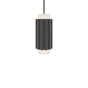 Caviar 16" LED Mini Pendant, 3000K, Bassalt Stone/Black Finish - Bees Lighting