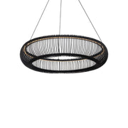 Lute 28" LED Pendant, Black Finish - Bees Lighting