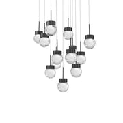 Double Bubble 20" 13-Light LED Pendant, Black Finish - Bees Lighting