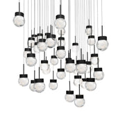 Double Bubble 36" 41-Light LED Pendant, Black Finish - Bees Lighting