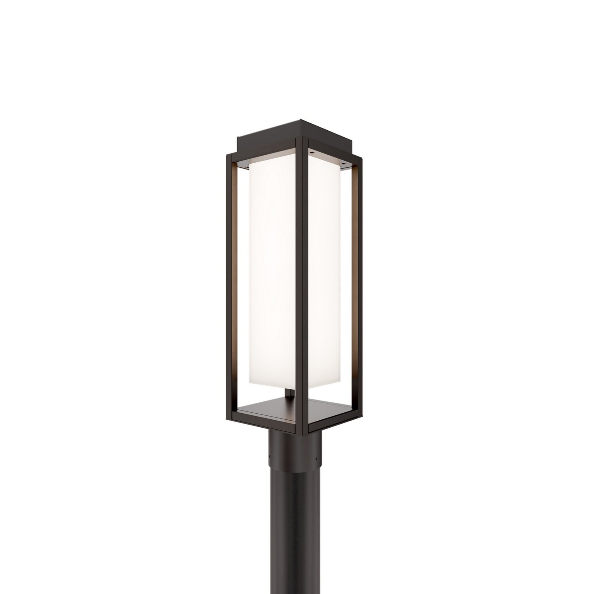 Framed 20" LED Outdoor Post Light, Bronze Finish - Bees Lighting