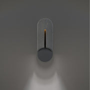Clog 16" LED Outdoor Wall Sconce, 3000K, Bassalt Stone/Black Finish - Bees Lighting