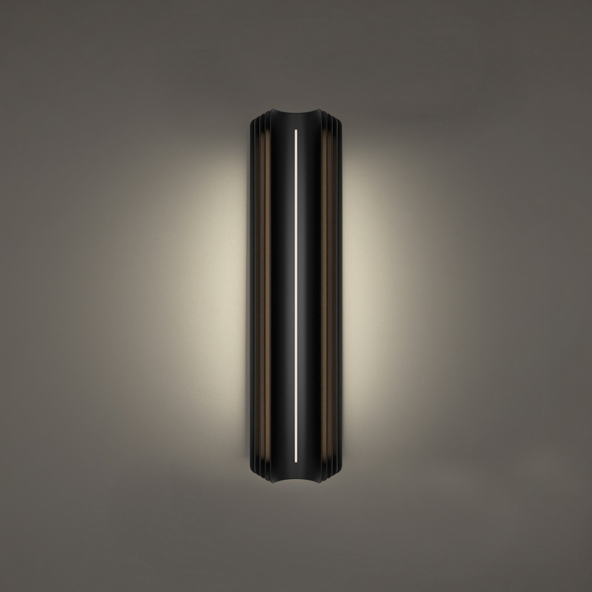 Kane 24" LED Outdoor Wall Sconce, Black Finish - Bees Lighting