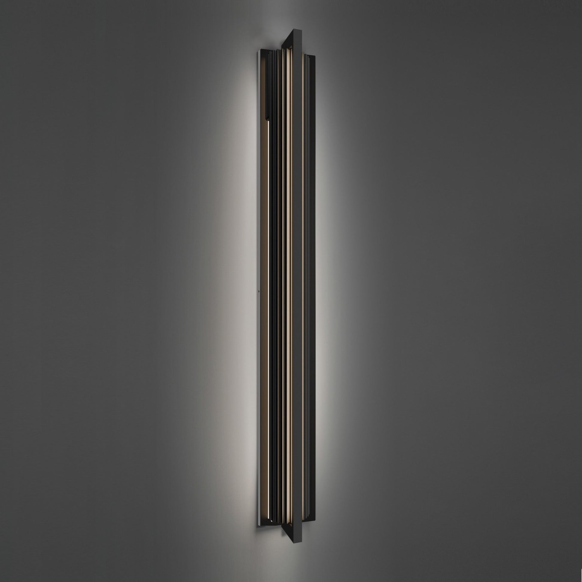 Krimp 60" LED Outdoor Wall Sconce, Black Finish - Bees Lighting