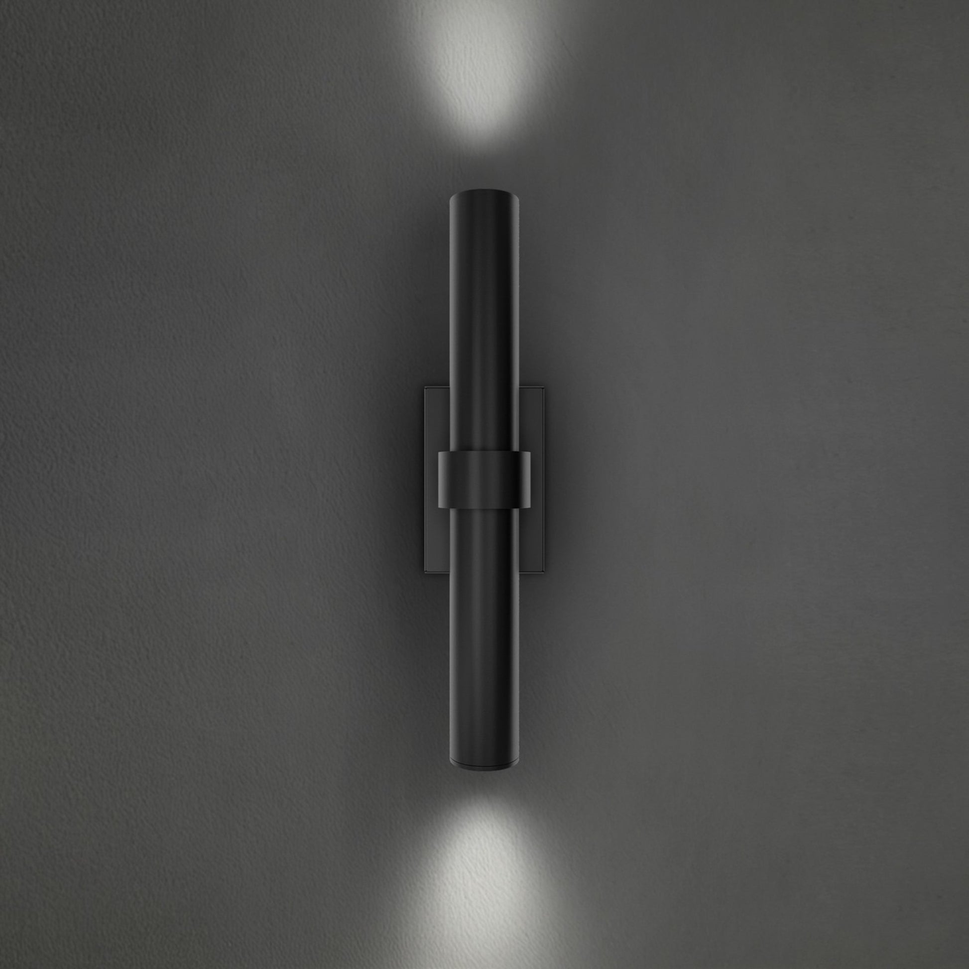 LED Outdoor Cylinder Light, Up/Down Light, 23W, 1714lm, Selectable CCT, 120-277V, Black - Bees Lighting