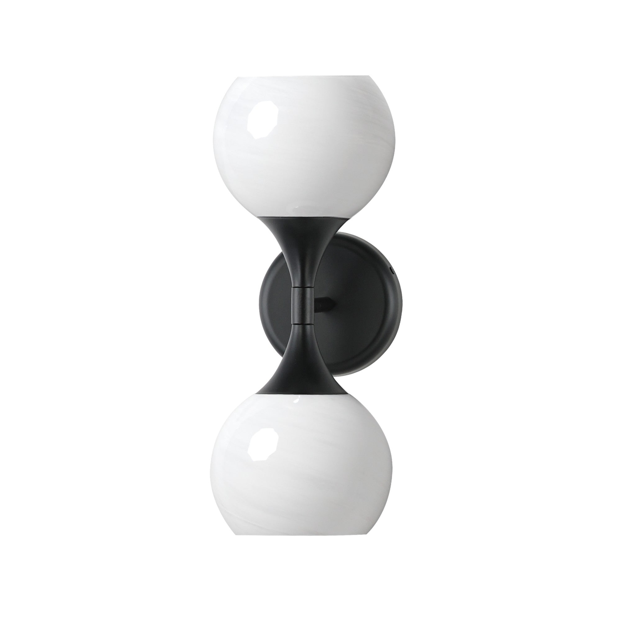 Neve 16" 2-Light Wall Sconce, Black Finish - Bees Lighting