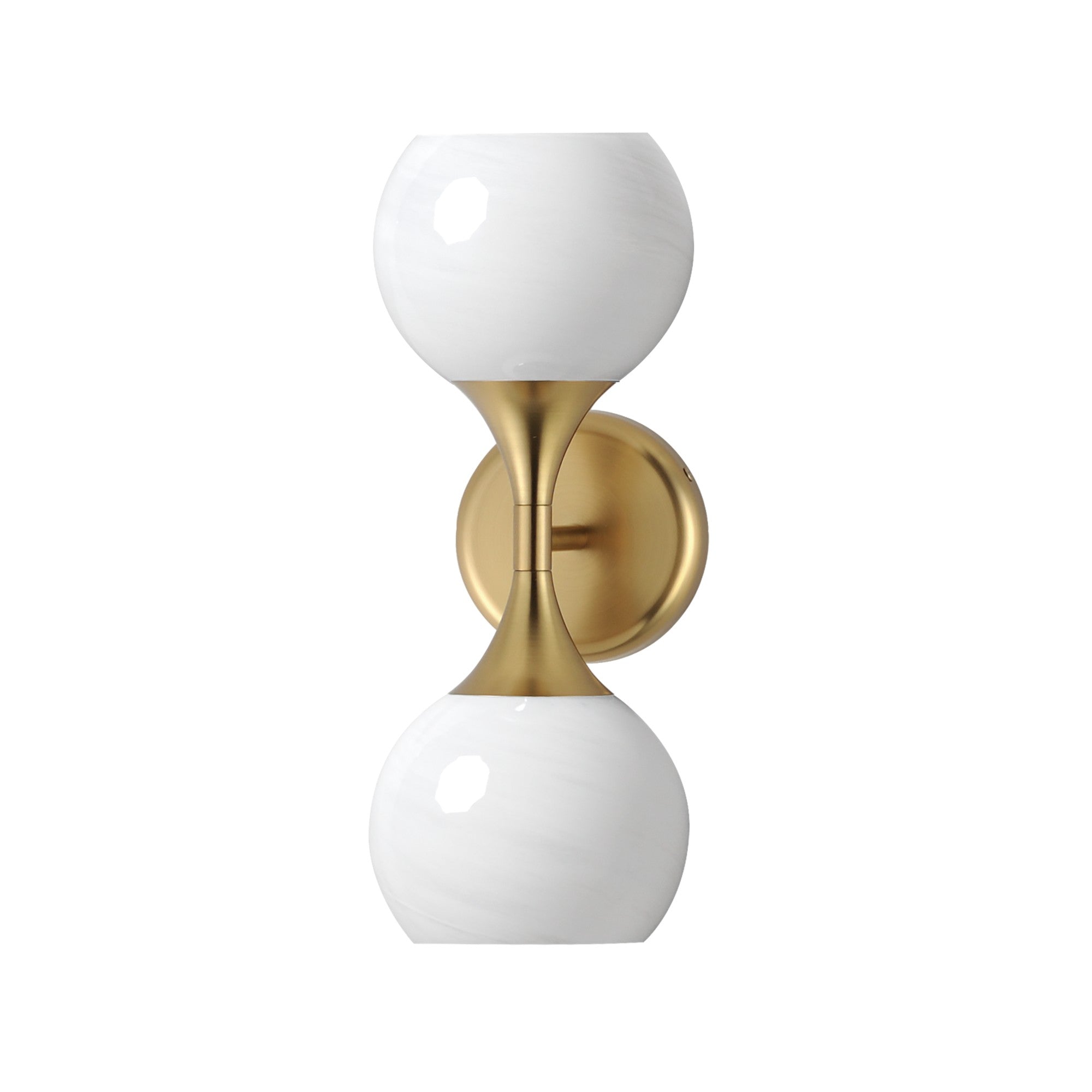 Neve 16" 2-Light Wall Sconce, Natural Aged Brass Finish - Bees Lighting