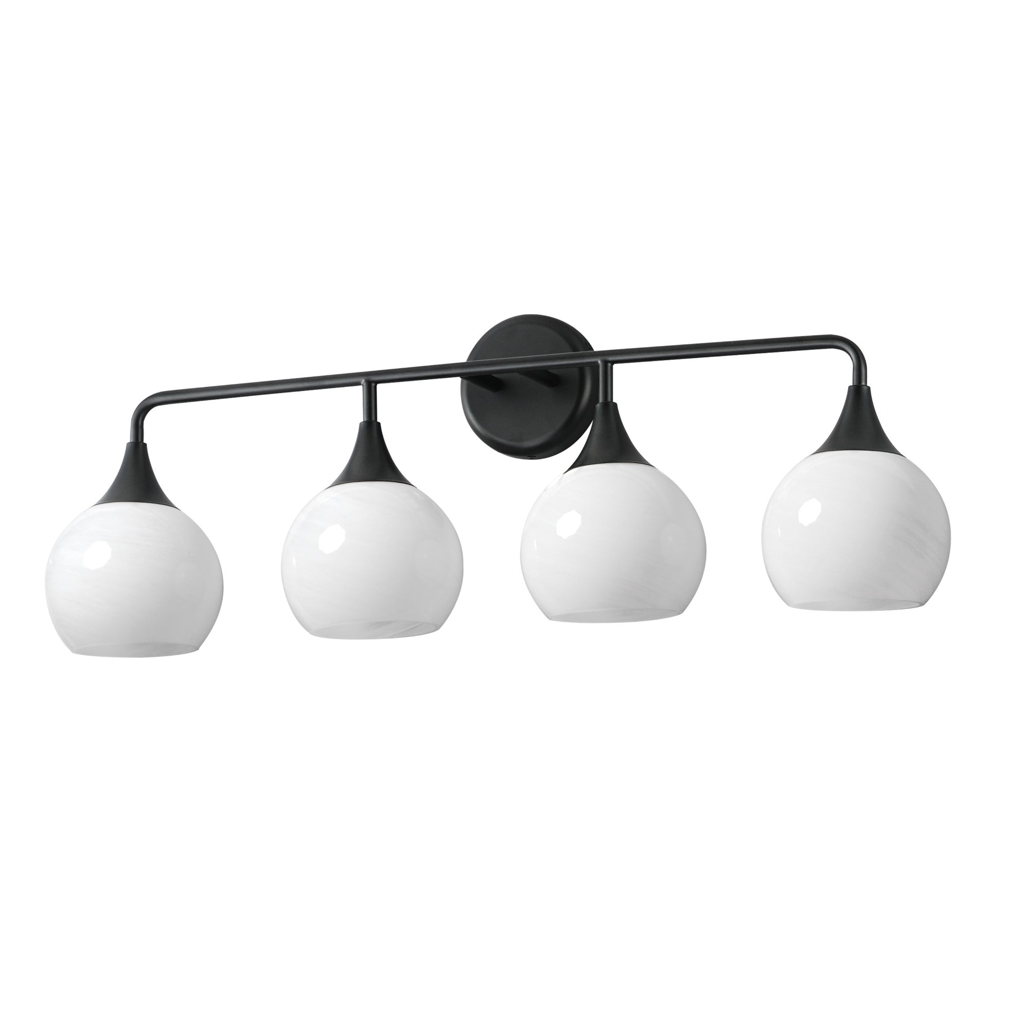 Neve 31" 4-Light Bath Vanity, Black Finish