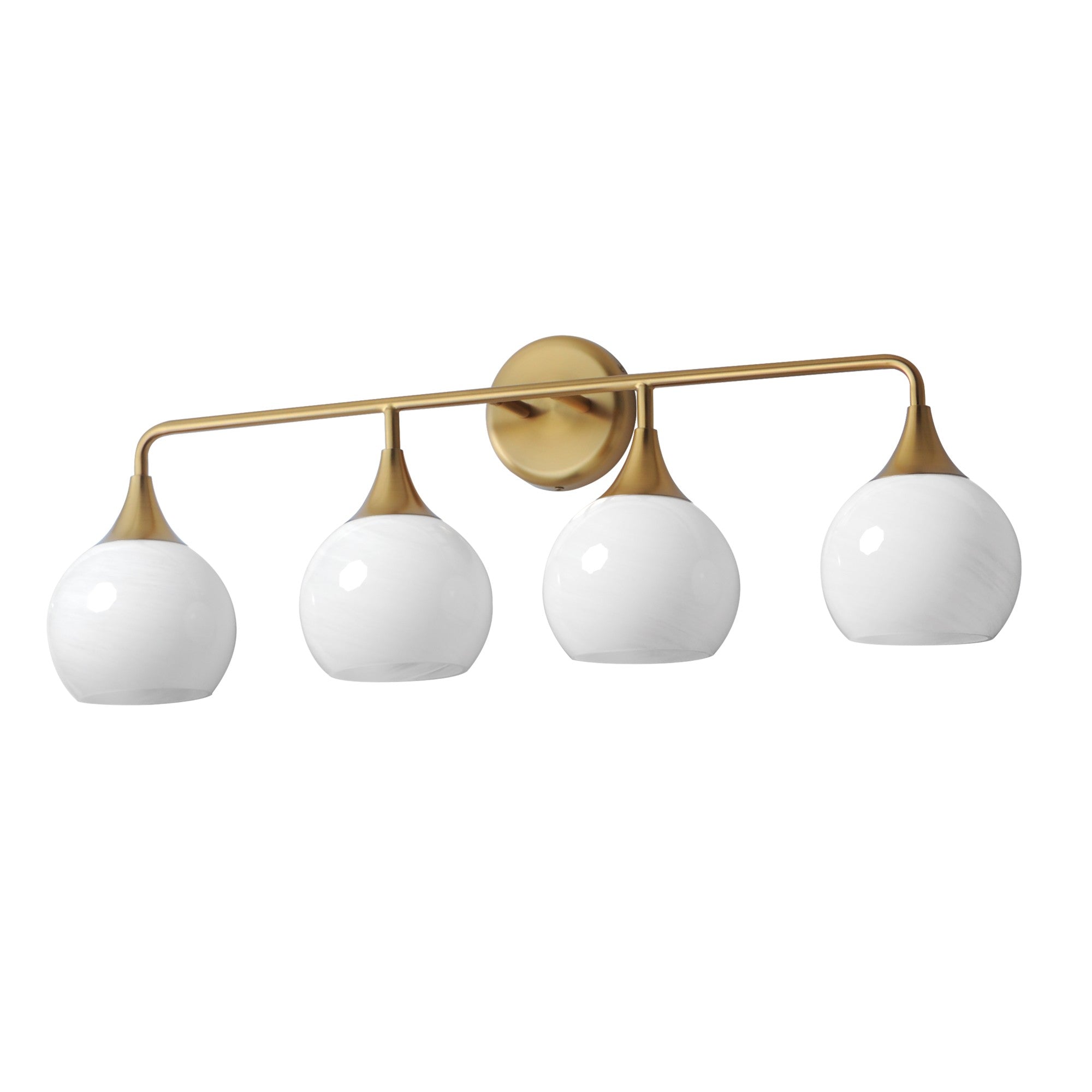 Neve 31" 4-Light Bath Vanity, Natural Aged Brass Finish