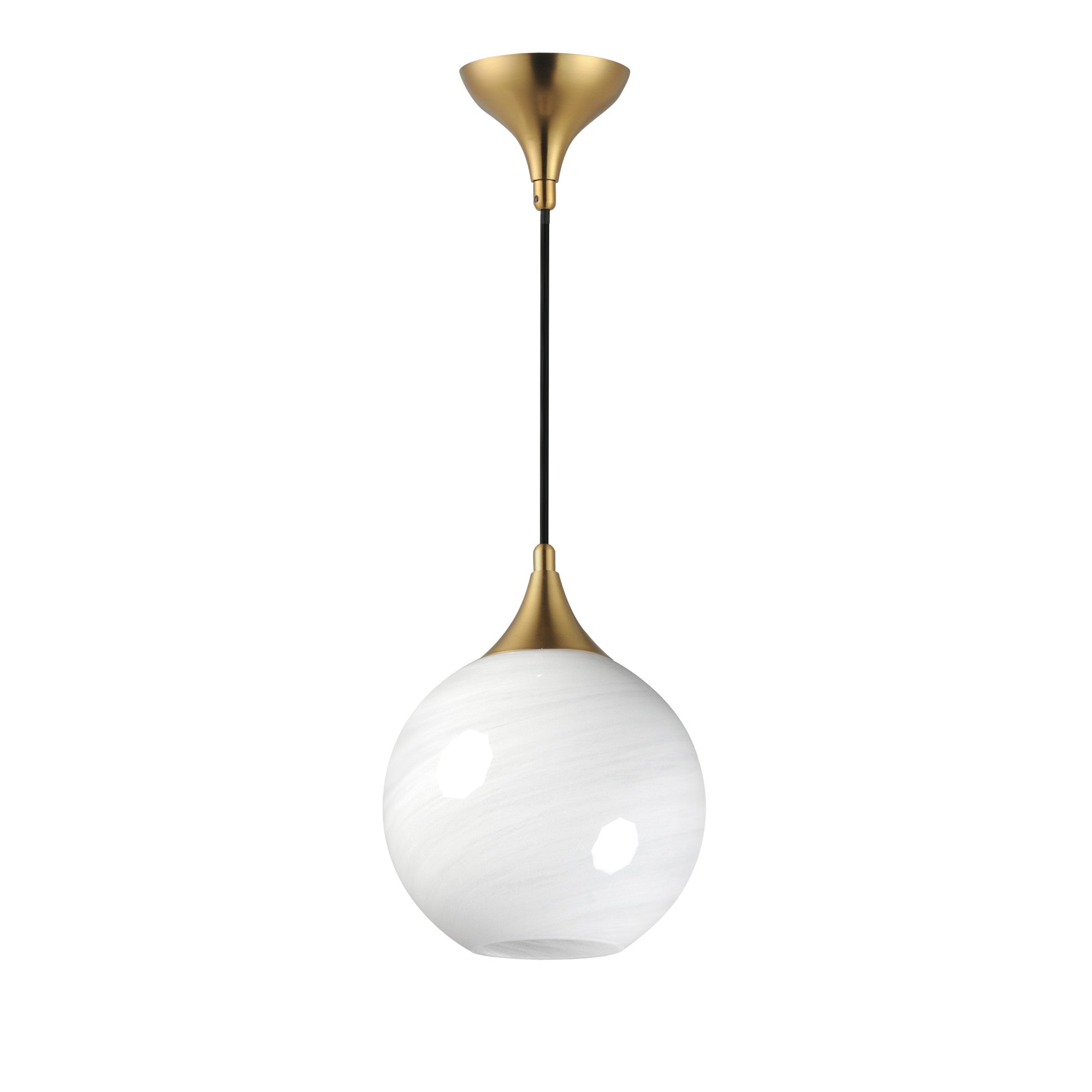 Neve 12" Pendant, Natural Aged Brass Finish