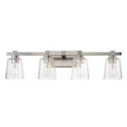 Cubos 31" 4-Light Bath Vanity, Satin Nickel Finish - Bees Lighting